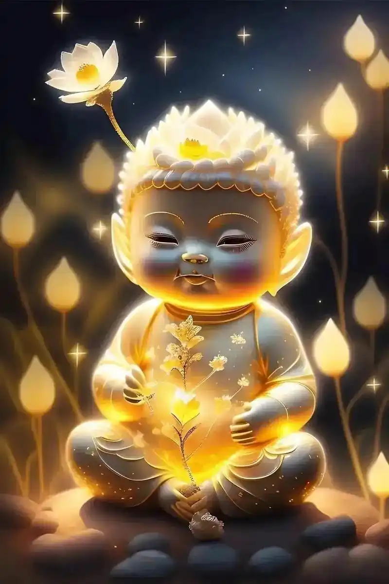 佛像壁纸心生莲花出污泥而不染一心向善