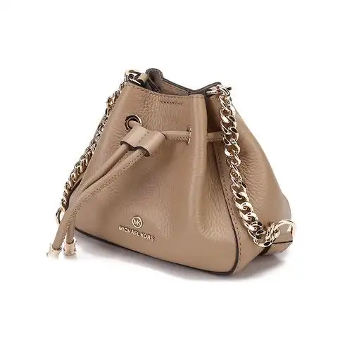 迈克科尔斯michaelkorsmk女包phoebe皮革超小号单肩斜挎包抽绳包水桶