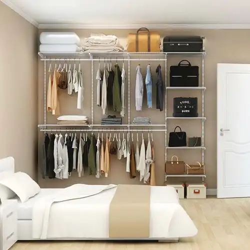 6m户型开放式金属全屋定制整体衣帽间