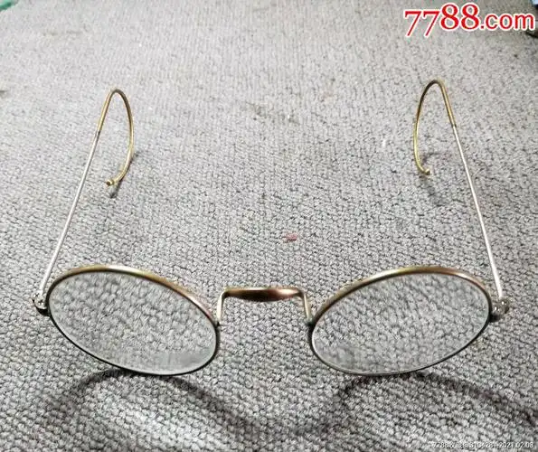 晚清民国18k金水晶眼镜