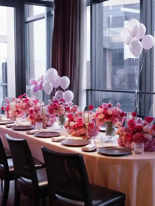 生日布置宝格丽酒店47层生日宴会