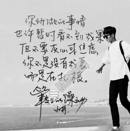 近几年来,井柏然坚持将自己对生活的感悟用手写微博的形式去记录下来