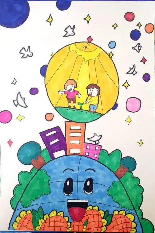 绘美好生活画快乐成长西朱小学绘画作品展