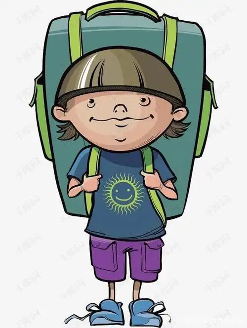 可以看见图中一个人背着几乎和他身高一样高的背包.