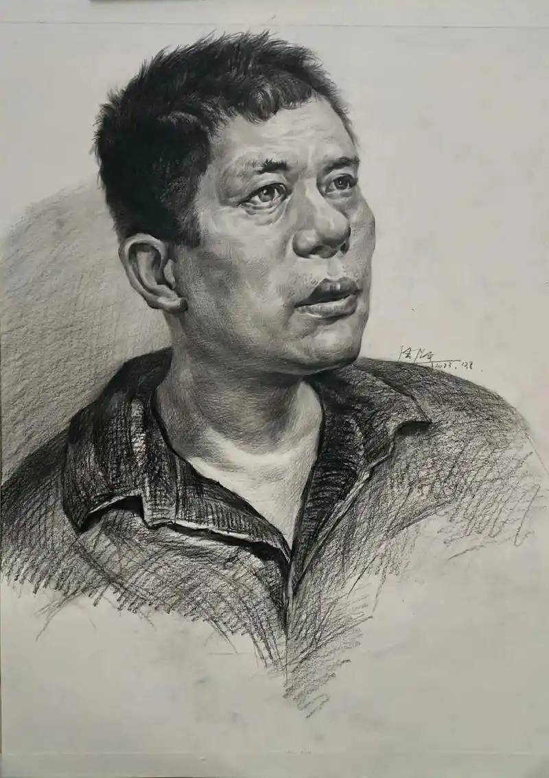 四分之三男青年侧面头像 #画画 #一起学画画 #素描 #素描 - 抖音