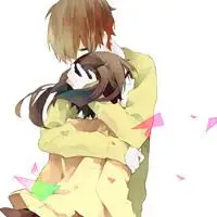 很幸福很温馨浪漫的拥抱在一起的情侣头像动漫系列